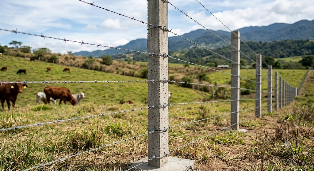 Poste triangular para cerco